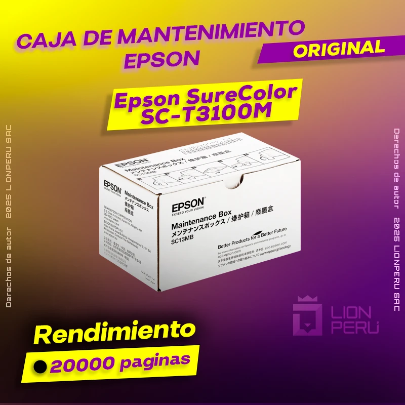 Caja de Mantenimiento Epson SureColor SC-T3100M Original